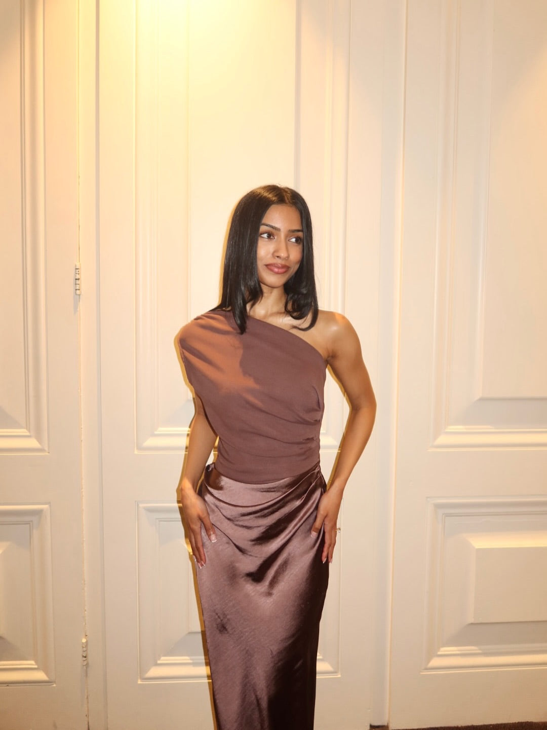 Kaelyn | Women's Elegant One Shoulder Maxi Wedding Guest Dress