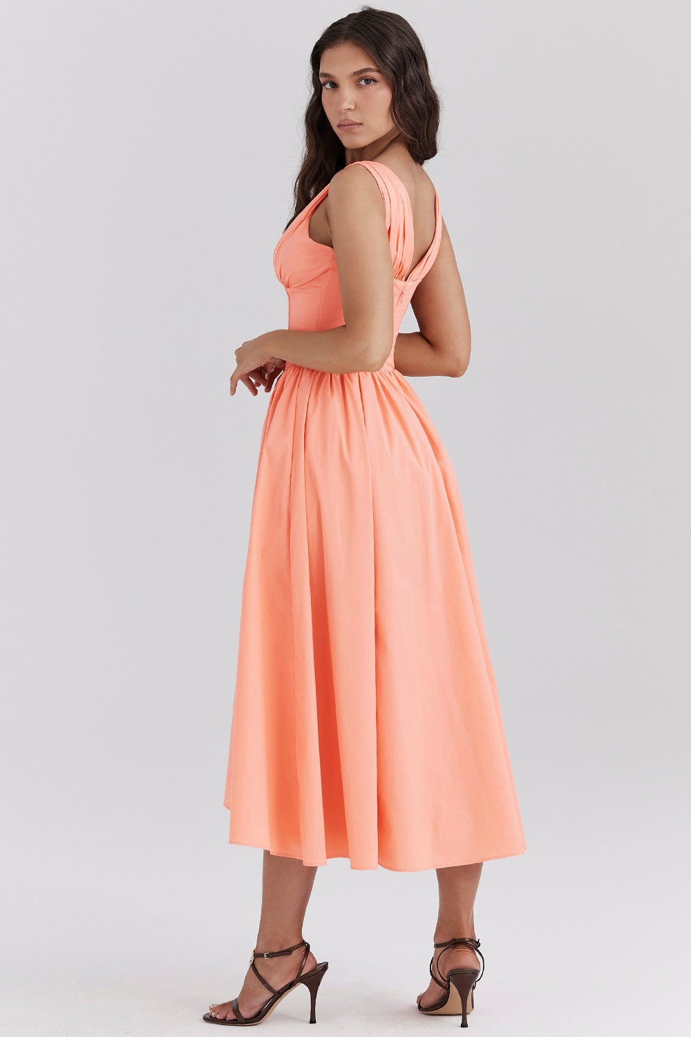 Michelle | Women's Floral Sleeveless Midi Spring Dress