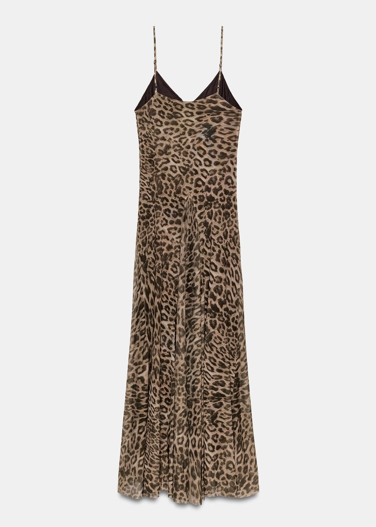 Pixie | Women's Leopard Print Spaghetti Strap Flowy Maxi Summer Dress