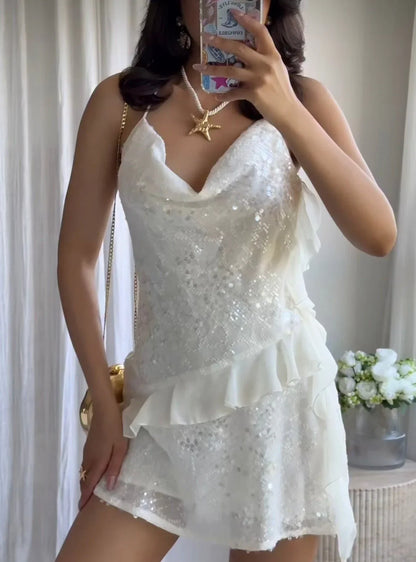 Adeline | Women's Sleeveless Sequin Mini Summer Dress
