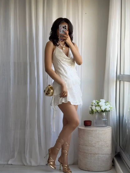 Adeline | Women's Sleeveless Sequin Mini Summer Dress