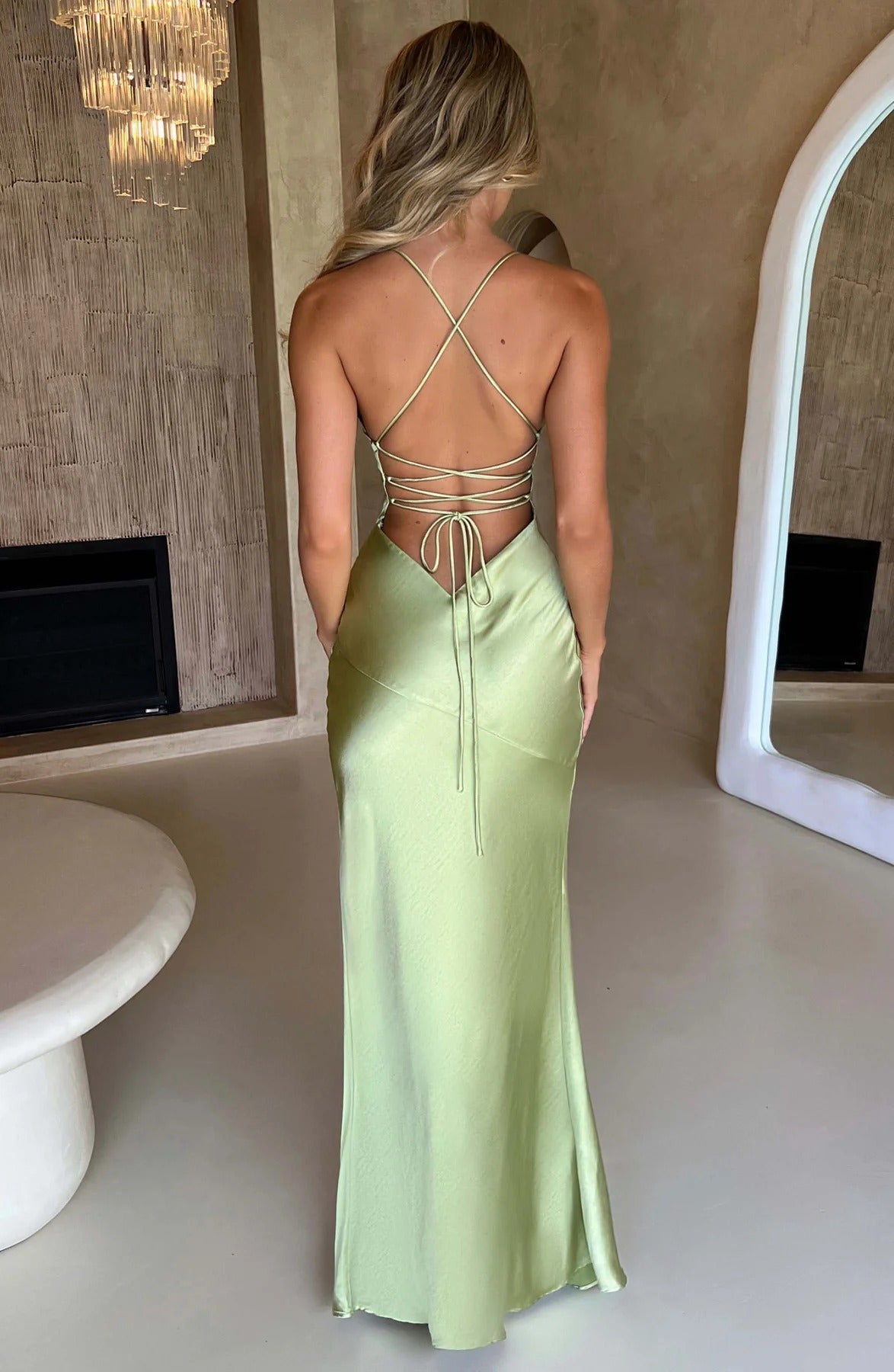Adriana | Women's Sleeveless Slit Silk Maxi Wedding Guest Dress