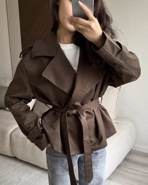 Ainsley | Women's Belted Double Breasted Trench Coat Jacket