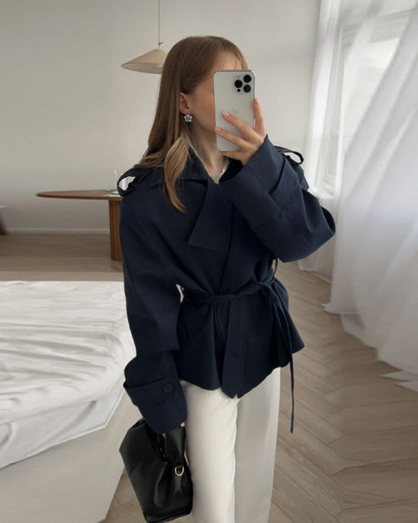 Ainsley | Women's Belted Double Breasted Trench Coat Jacket