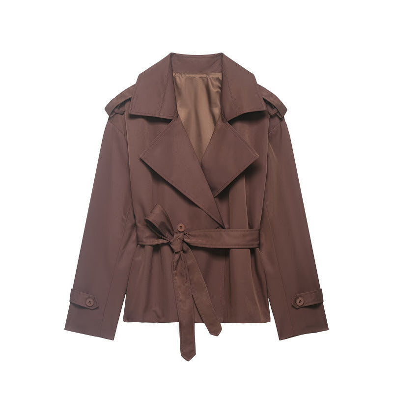 Ainsley | Women's Belted Double Breasted Trench Coat Jacket