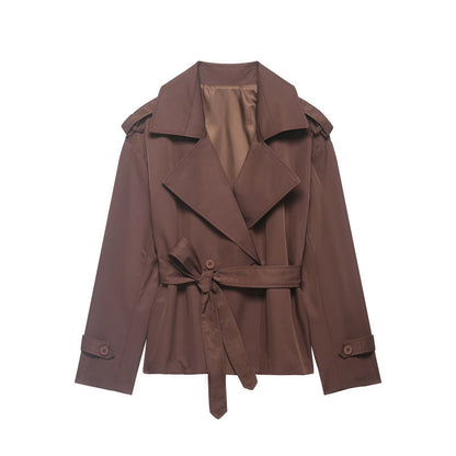 Ainsley | Women's Belted Double Breasted Trench Coat Jacket