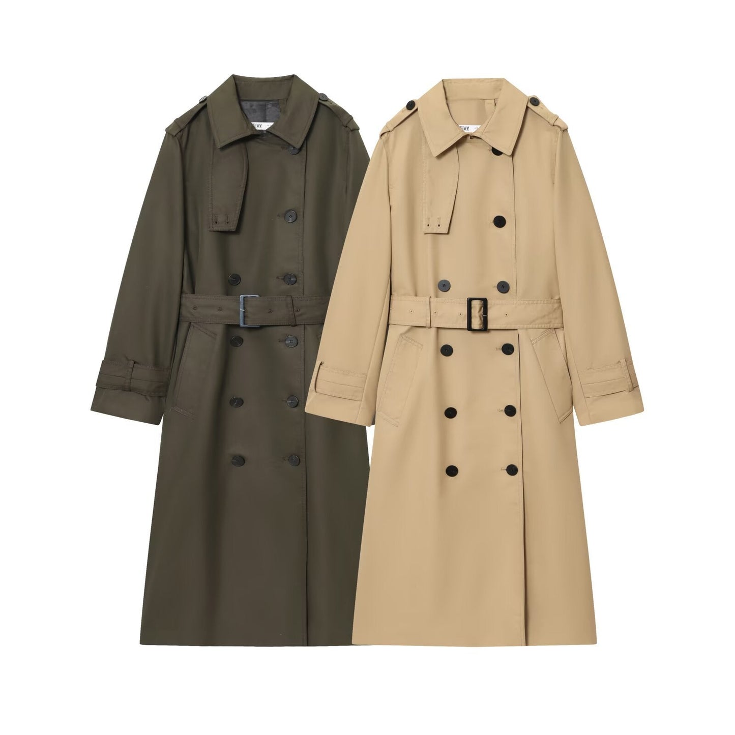 Alexandra | Women's Belted Double Breasted Long Trench Coat