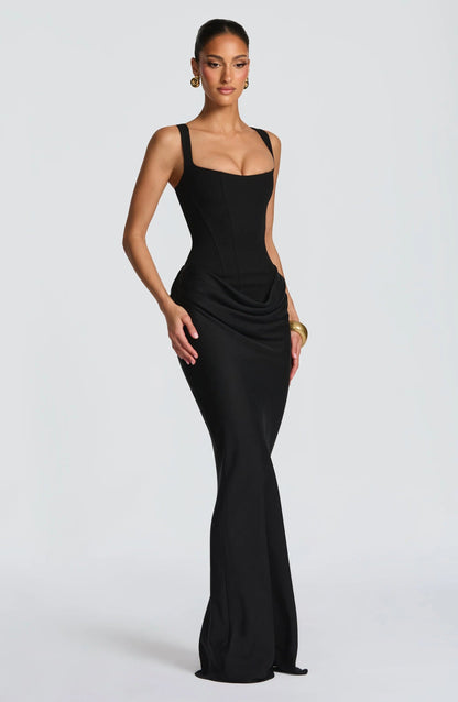 Alina | Women's Sleeveless Bodycon Corset Maxi Wedding Guest Dress