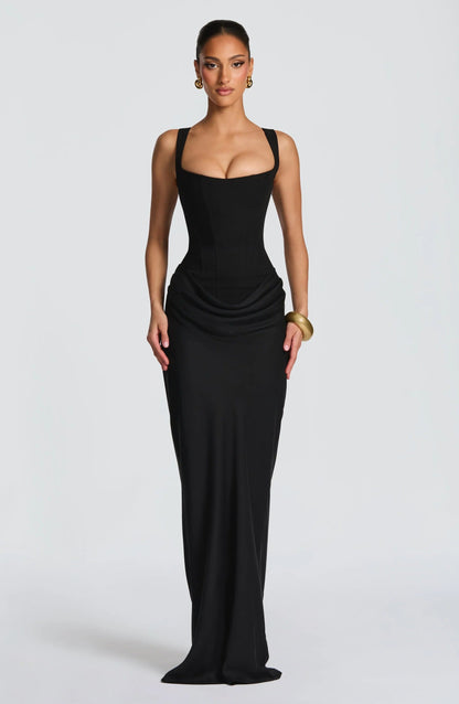 Alina | Women's Sleeveless Bodycon Corset Maxi Wedding Guest Dress