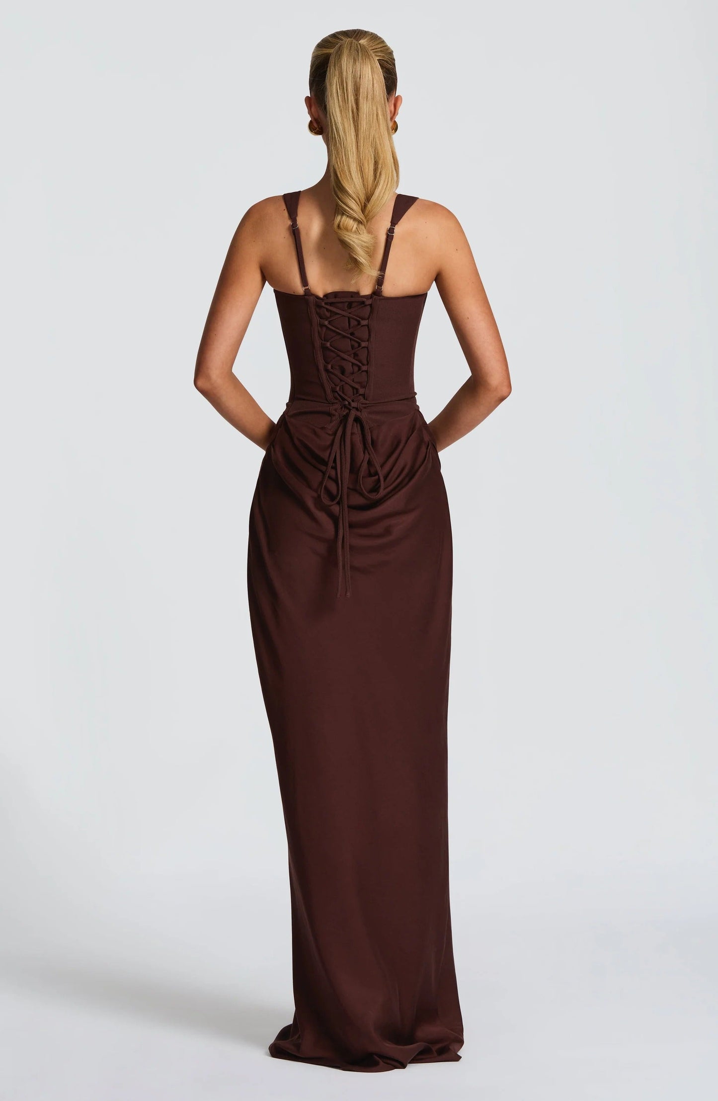 Alina | Women's Sleeveless Bodycon Corset Maxi Wedding Guest Dress