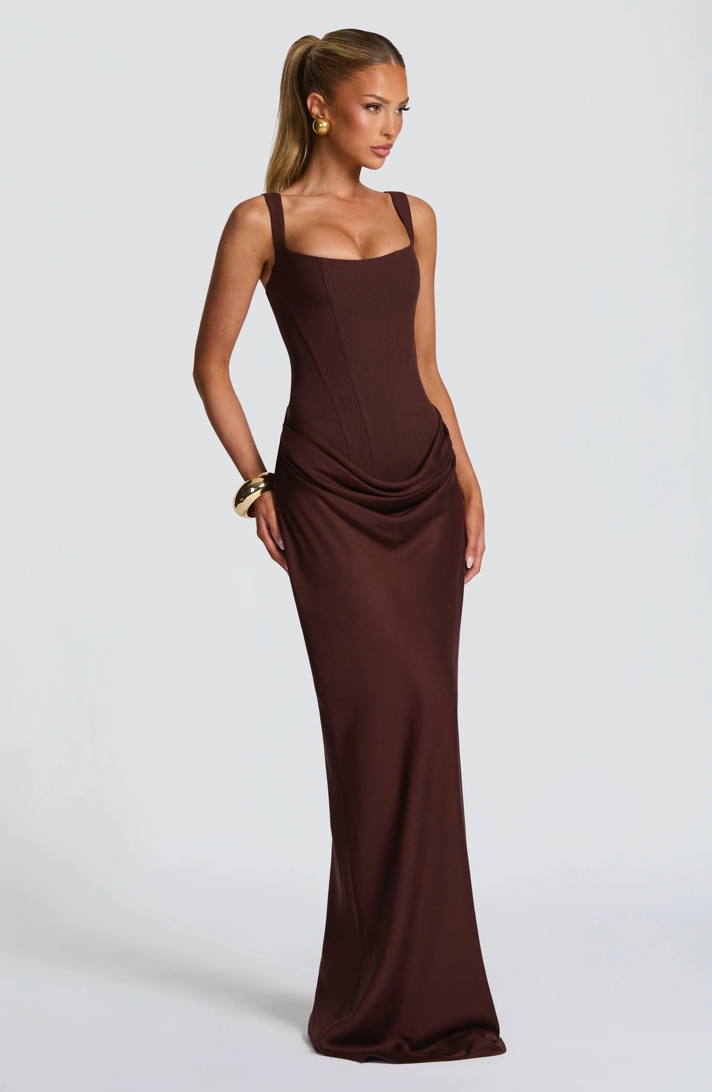 Alina | Women's Sleeveless Bodycon Corset Maxi Wedding Guest Dress