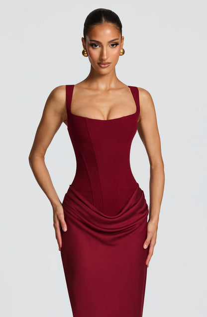 Alina | Women's Sleeveless Bodycon Corset Maxi Wedding Guest Dress