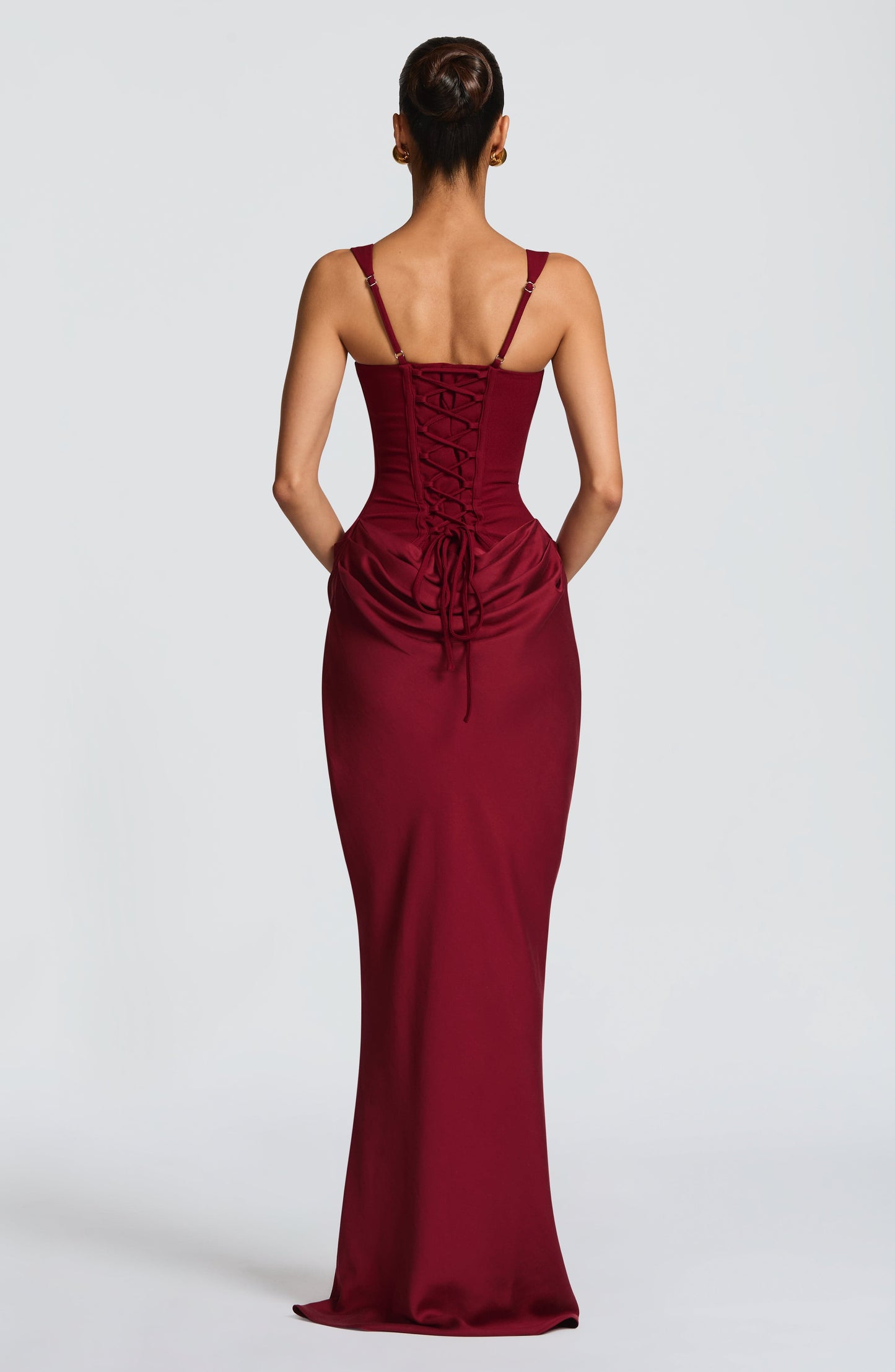 Alina | Women's Sleeveless Bodycon Corset Maxi Wedding Guest Dress