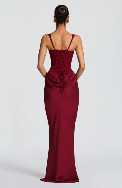 Alina | Women's Sleeveless Bodycon Corset Maxi Wedding Guest Dress