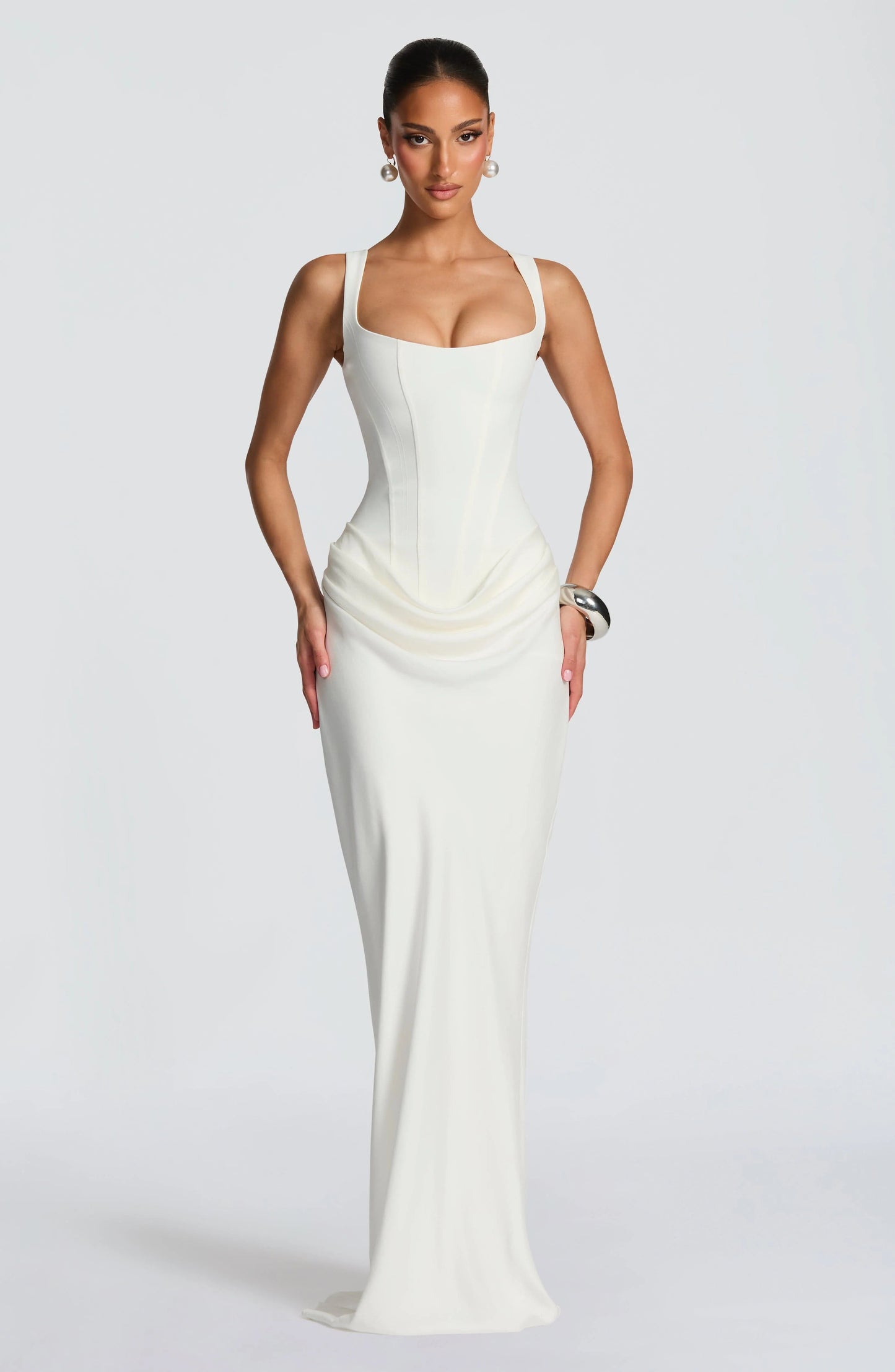 Alina | Women's Sleeveless Bodycon Corset Maxi Wedding Guest Dress