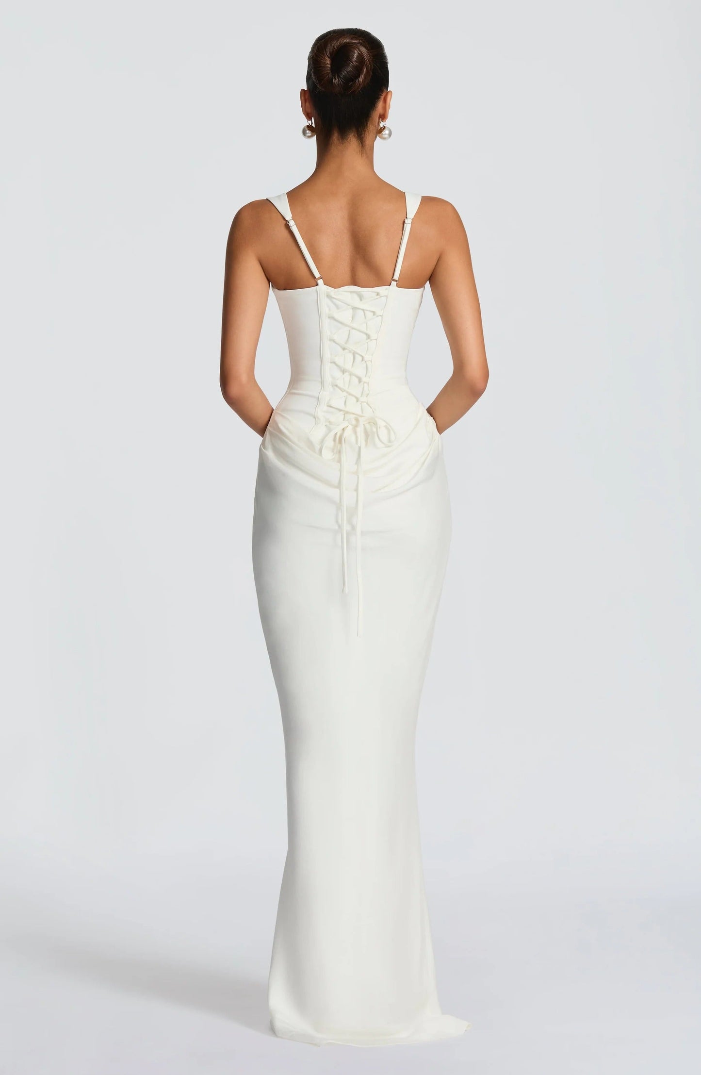 Alina | Women's Sleeveless Bodycon Corset Maxi Wedding Guest Dress