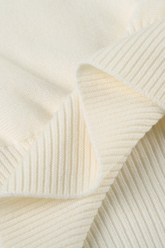 Alyson | Women's Off Shoulder Ribbed Hem Knit Sweater