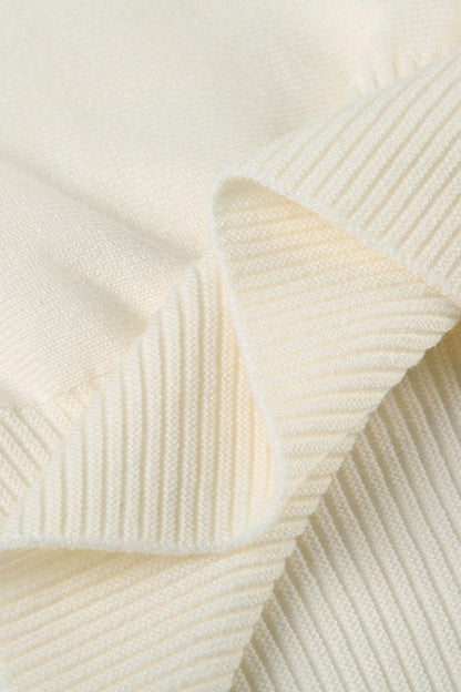 Alyson | Women's Off Shoulder Ribbed Hem Knit Sweater