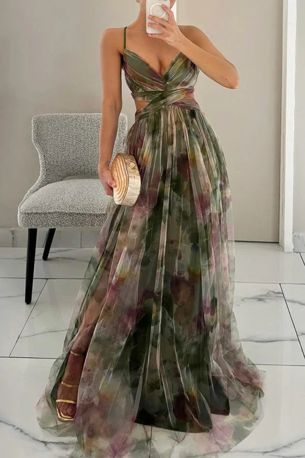 Angela | Women's Romantic Sleeveless Maxi Wedding Guest Dress