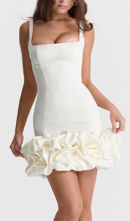 Annika | Women's Sleeveless Ruffle Hem Mini Prom Dress