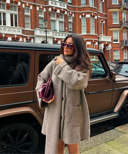 Aria | Women's Oversized Coat with Scarf