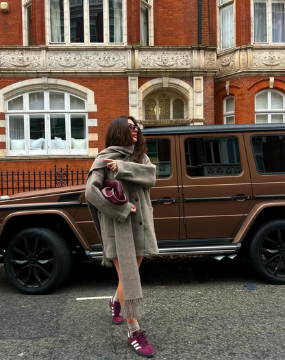Aria | Women's Oversized Coat with Scarf
