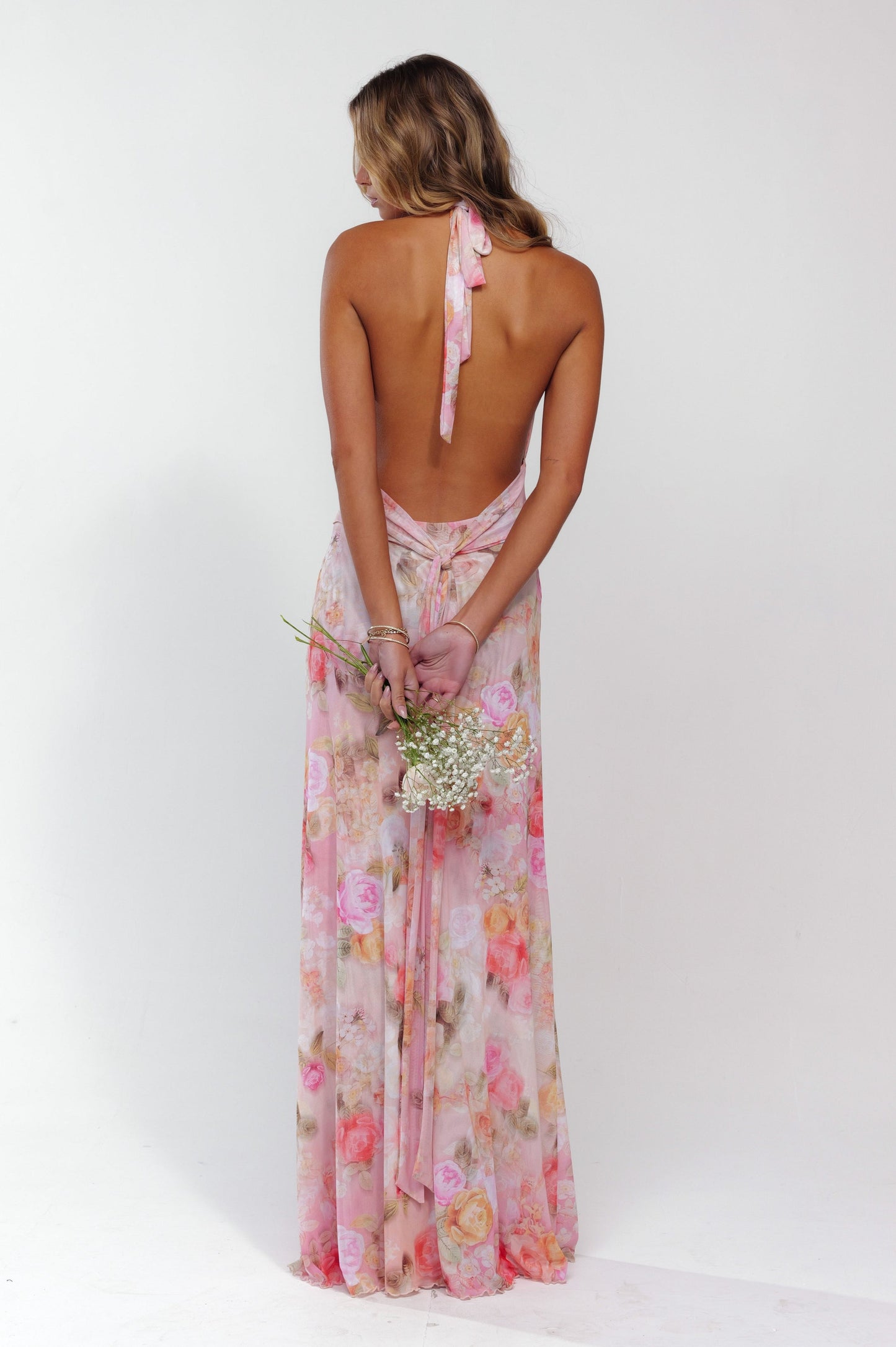 Ariadne | Women's Floral Deep V-Neck Maxi Wedding Guest Dress