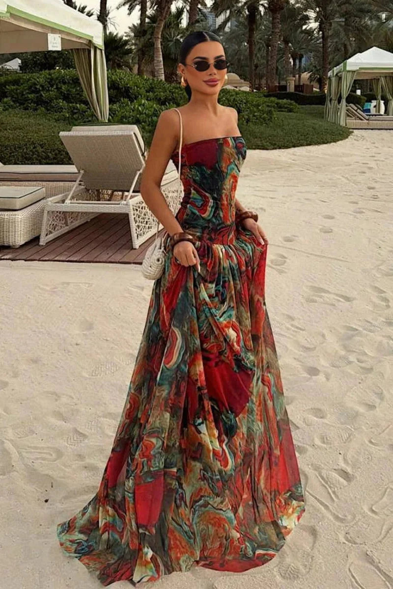 Bellamy | Women's Strapless Maxi Vacation Summer Dress