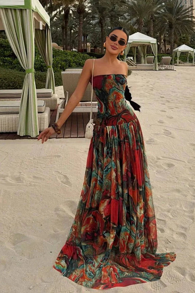 Bellamy | Women's Strapless Maxi Vacation Summer Dress