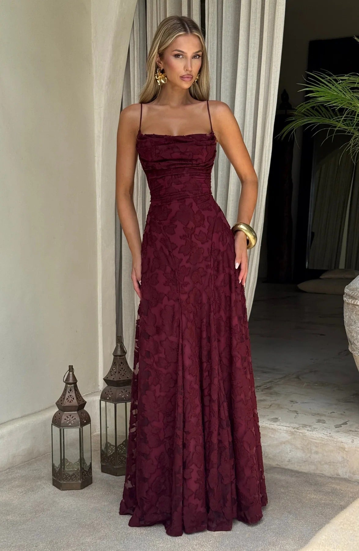 Briar | Women's Floral Sleeveless Maxi Wedding Guest Dress