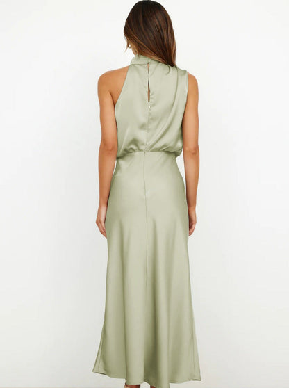 Briony | Women's Elegant Halter Neck Maxi Wedding Guest Dress