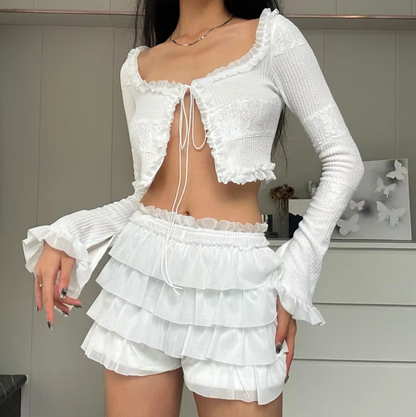 Calla | Women's Two-Piece Summer Cropped Top with Short
