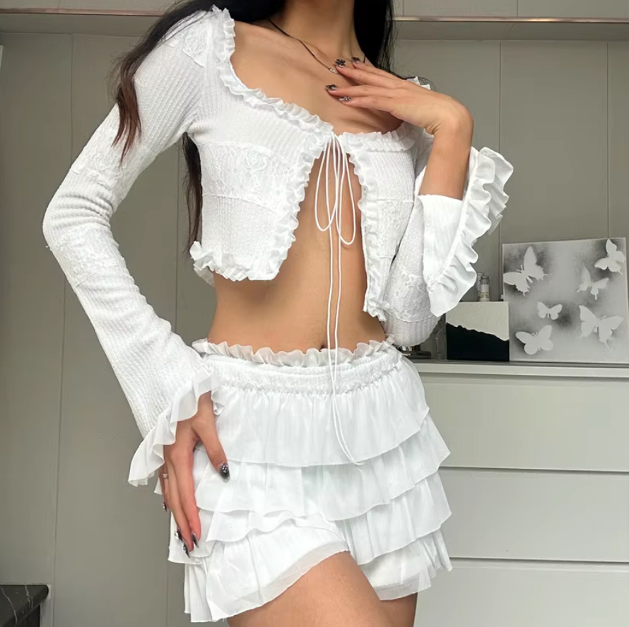 Calla | Women's Two-Piece Summer Cropped Top with Short