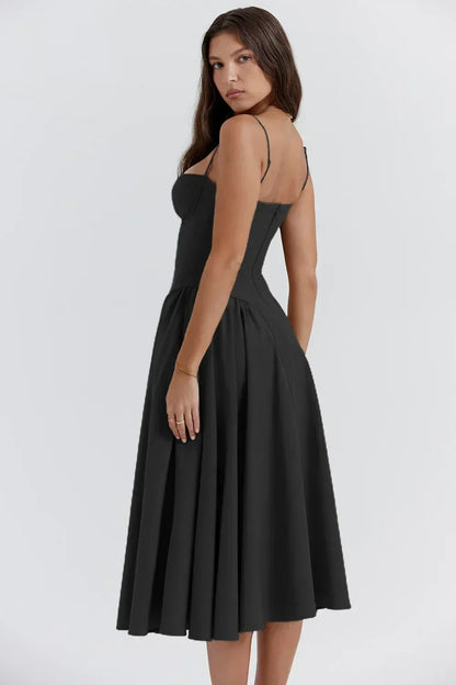 Calliope | Women's Sleeveless Structured Midi Summer Dress
