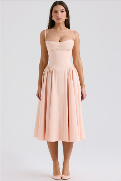 Calliope | Women's Sleeveless Structured Midi Summer Dress