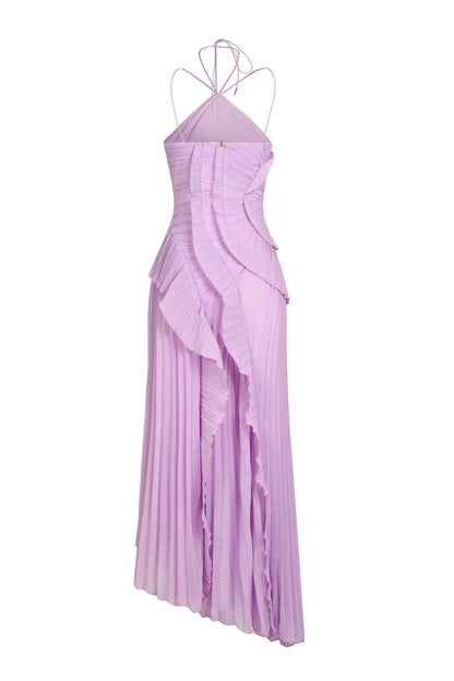 Eliza | Women’s Pleated Ruffled Maxi Wedding Guest Dress