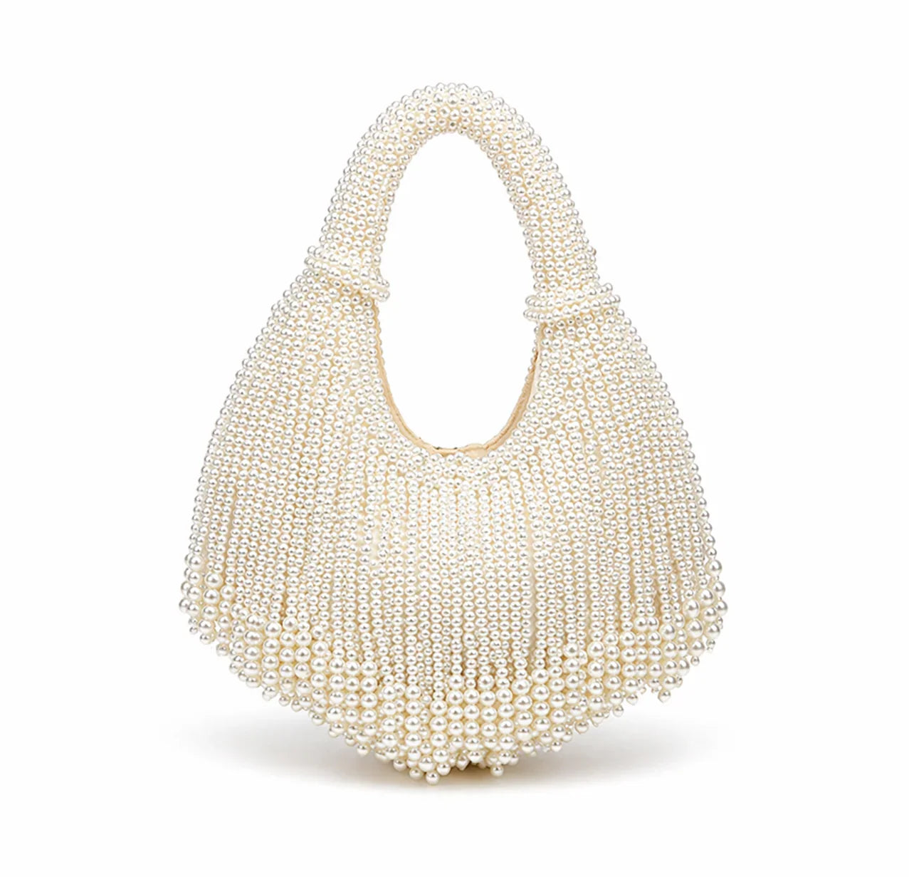 Ellie | Women’s Pearl Beaded Fringe Shoulder Hand Party Bag