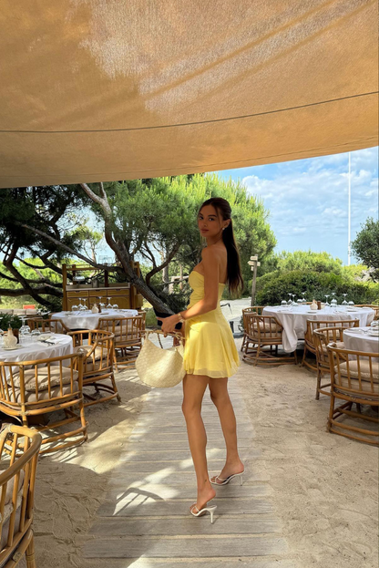 Emberlyn | Women's Strapless Cut-Out Mini Summer Vacation Dress