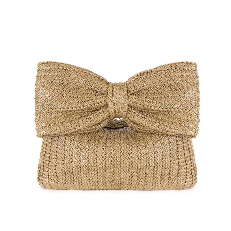 Gaby | Women’s Boho Woven Bow Clutch Party Bag