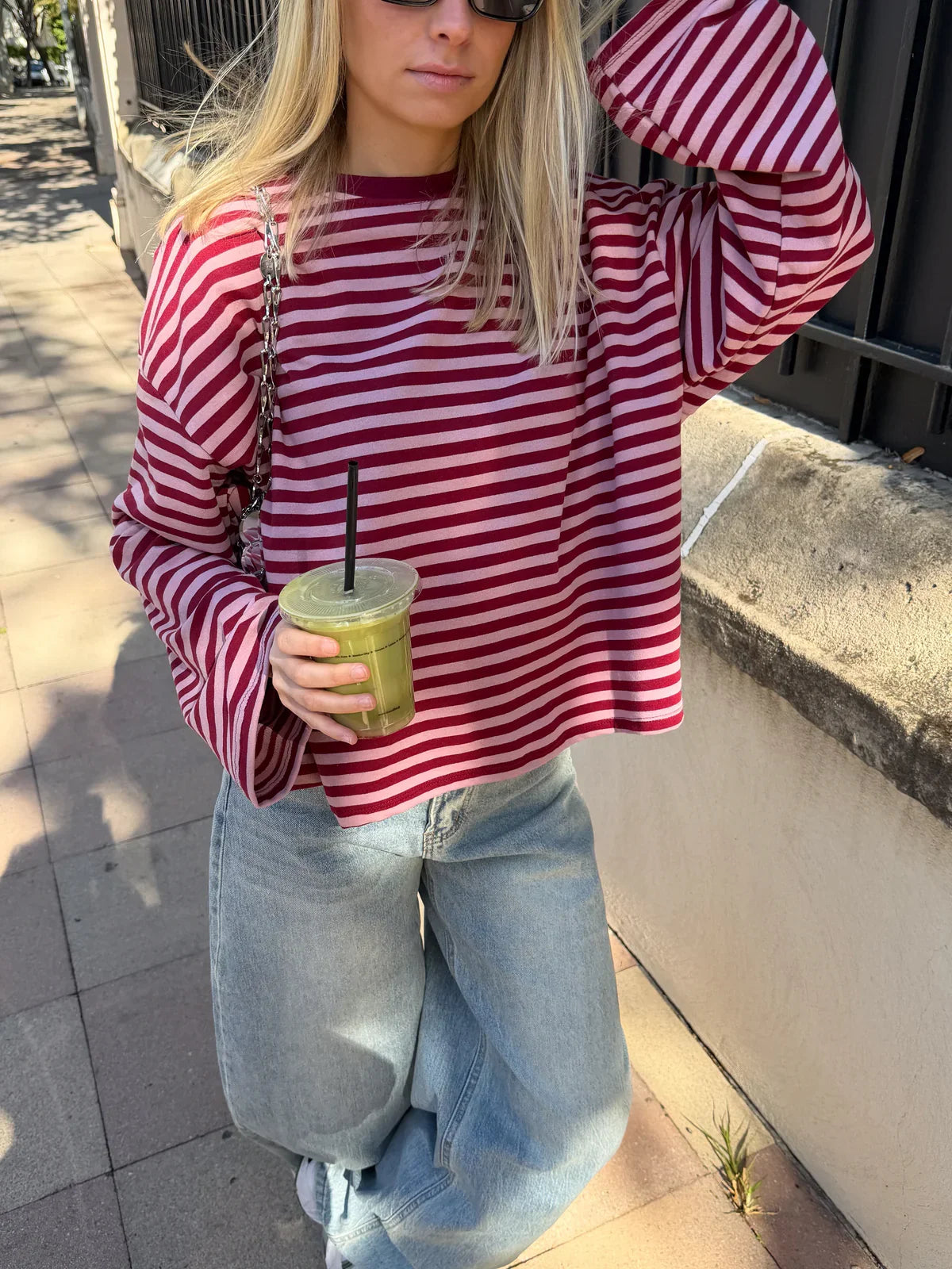 Georgia | Women's Striped Oversized Knit Sweater