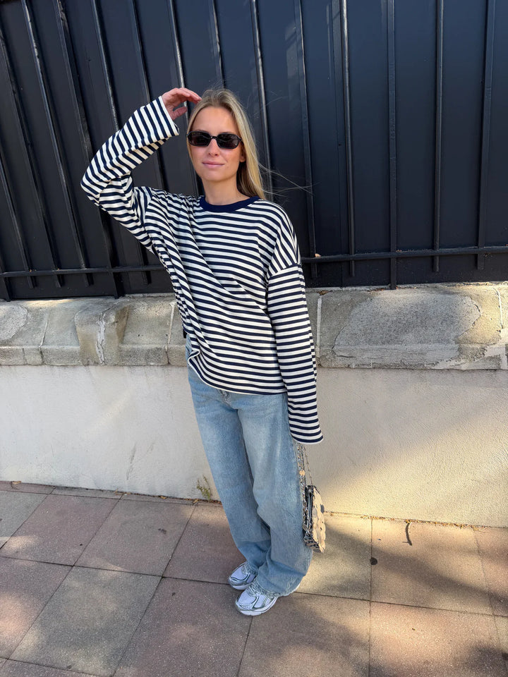 Georgia | Women's Striped Oversized Knit Sweater