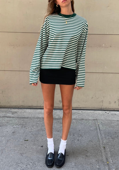 Georgia | Women's Striped Oversized Knit Sweater