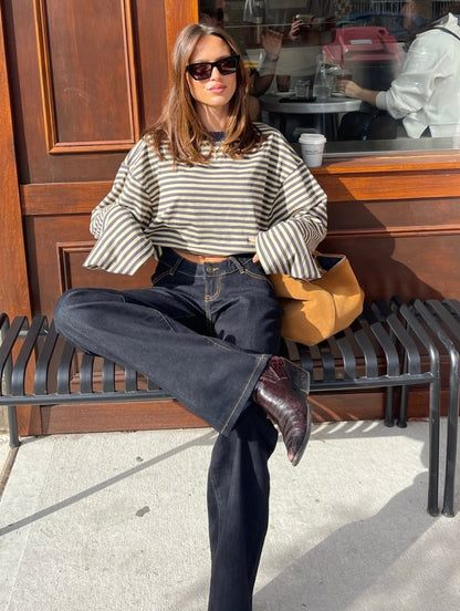Georgia | Women's Striped Oversized Knit Sweater
