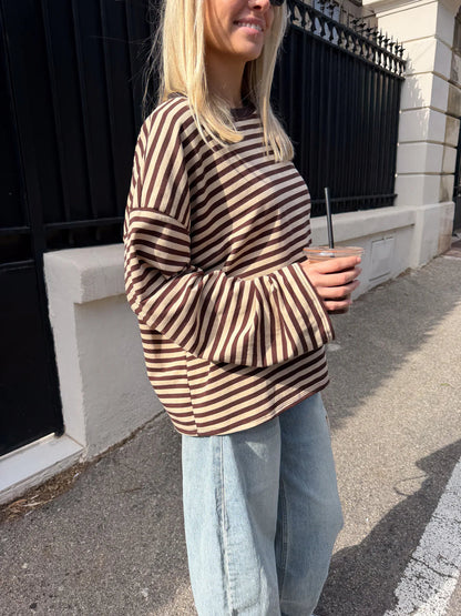 Georgia | Women's Striped Oversized Knit Sweater