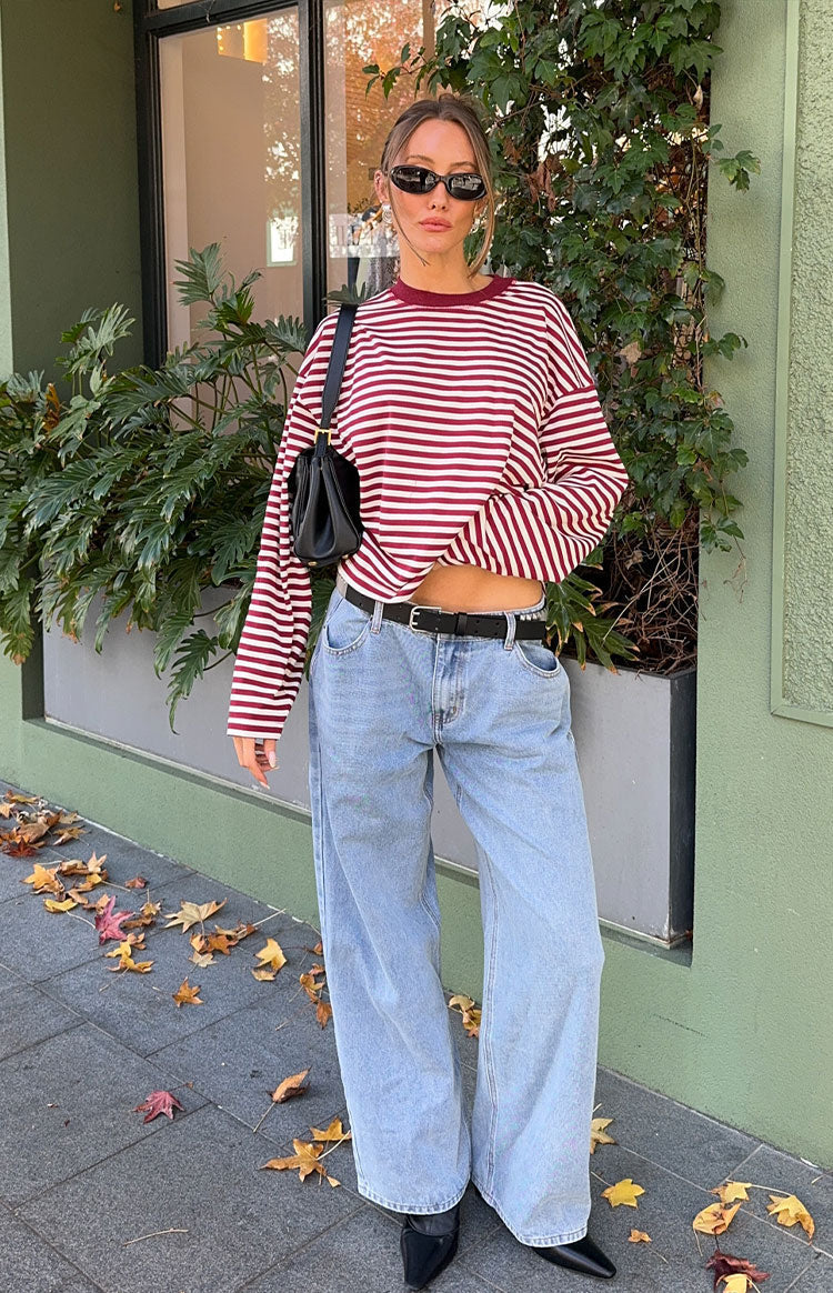 Georgia | Women's Striped Oversized Knit Sweater