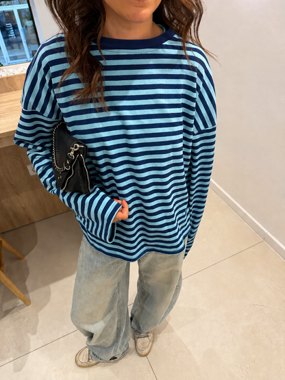 Georgia | Women's Striped Oversized Knit Sweater