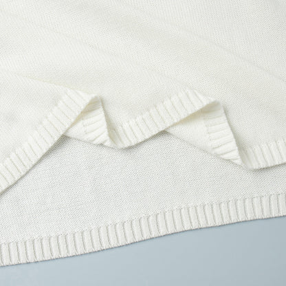 Giselle | Women's Oversized Crew Neck Backless Knit Sweater
