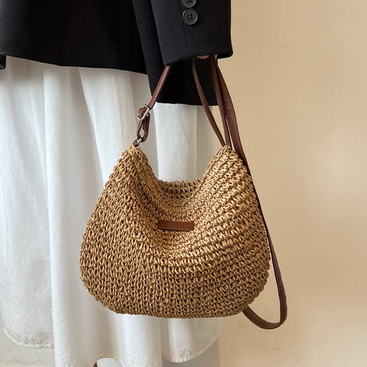 Ida | Women’s Woven Hobo Shoulder Bag with Adjustable Strap