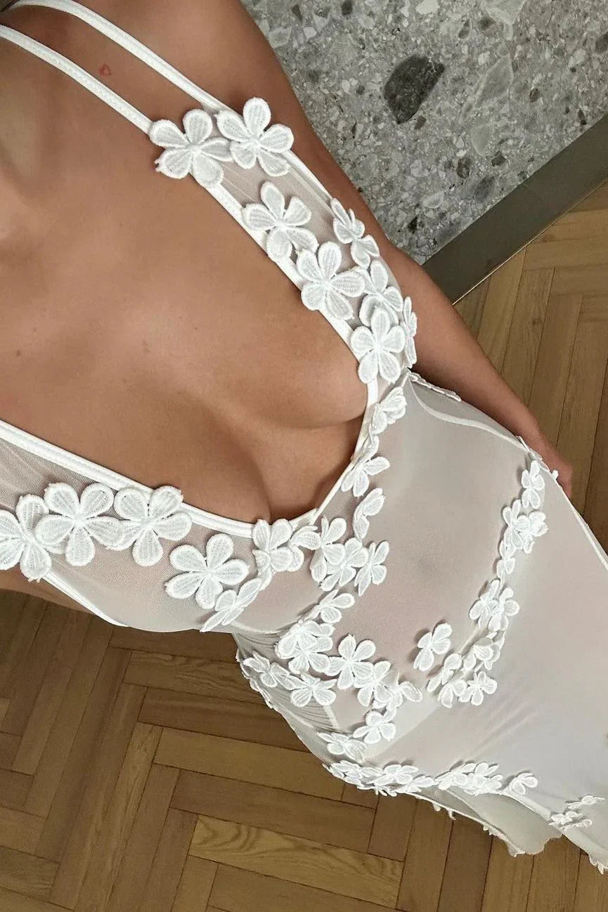 Ilyana | Women's Floral Mesh Vacation Summer Cover-up