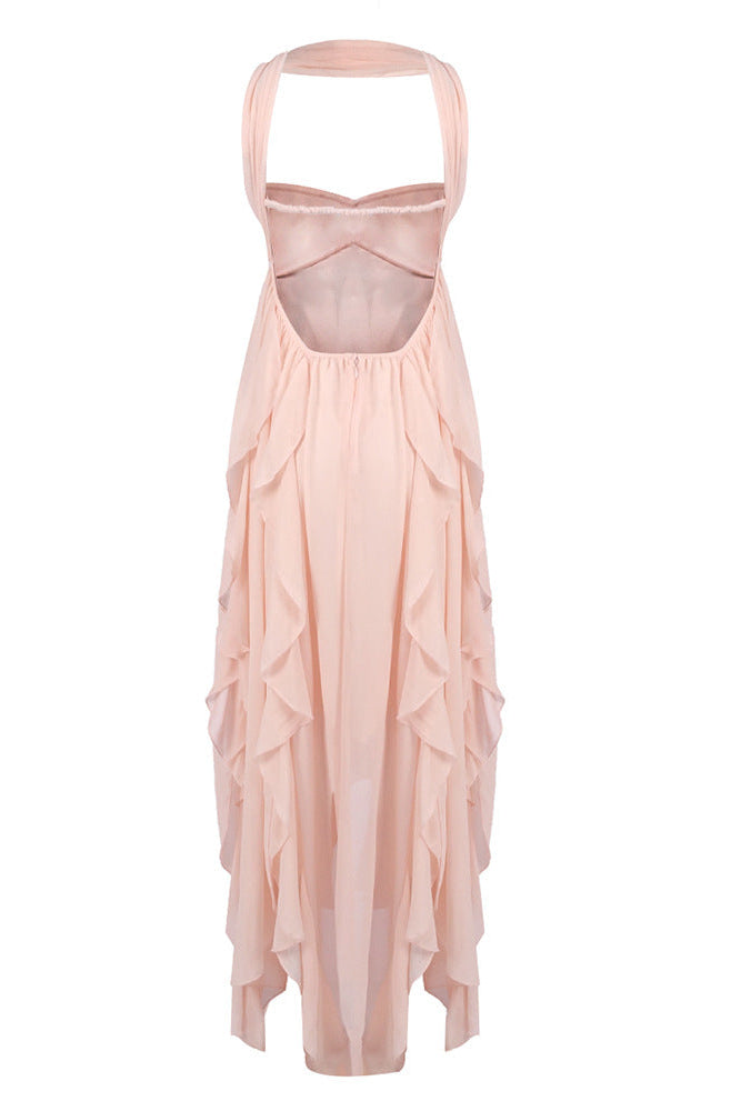 Imogen | Women's Strapless Ruffled Maxi Wedding Guest Dress